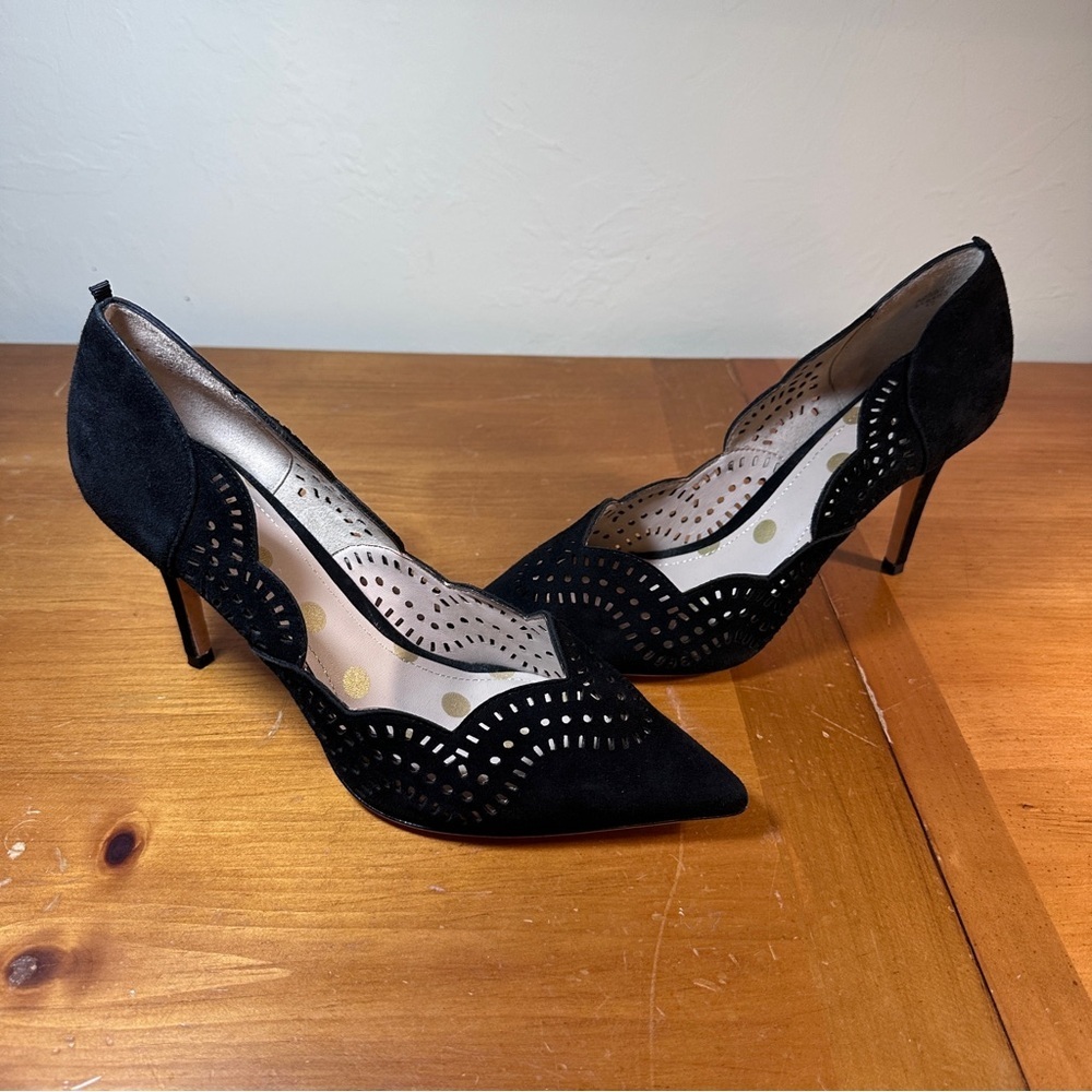 Boden Black Leather Heels - Picture 3 of 10